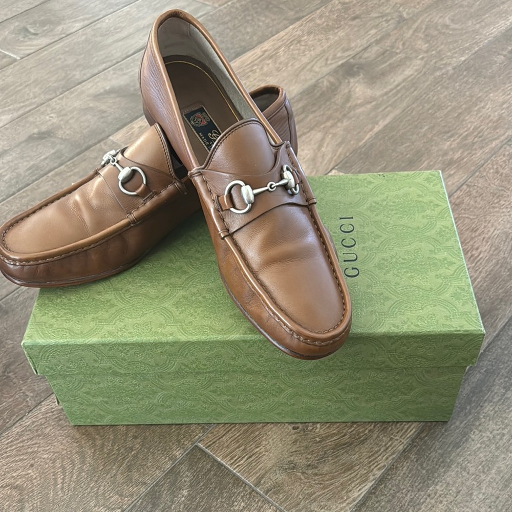 Gucci Men's Brown Leather Loafers